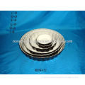 Black Round Ceramic Plate